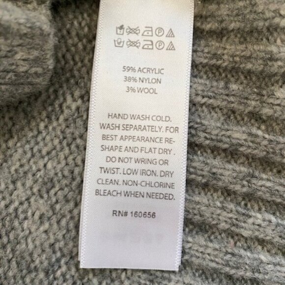 RACHEL ZOE Button Front Raw Hem Cardigan Sweater Gray Medium - Picture 11 of 11